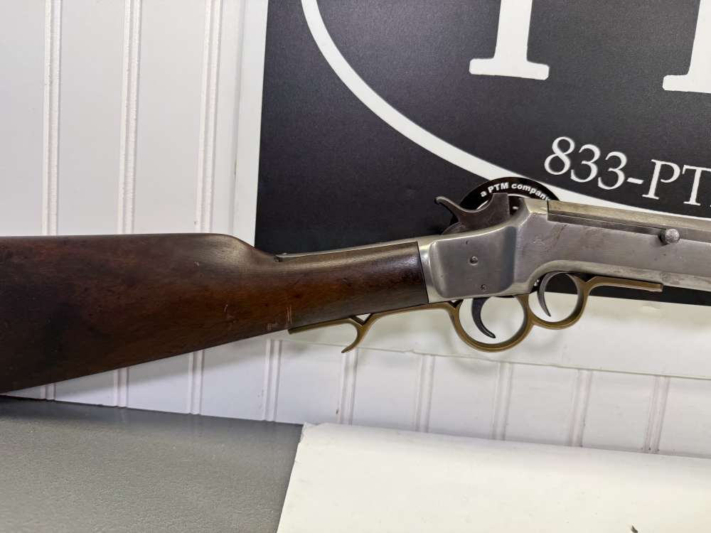 Rare Antique Frank Wesson Single shot 23” barrel .22 Hexagon barrel -img-33