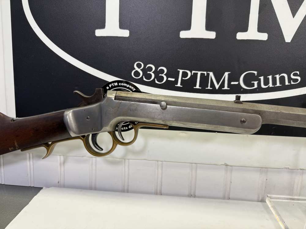 Rare Antique Frank Wesson Single shot 23” barrel .22 Hexagon barrel -img-34