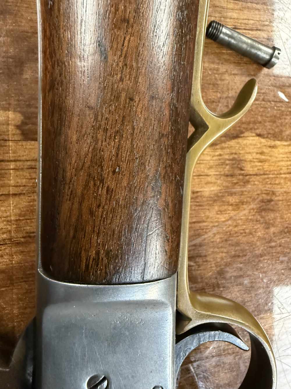 Rare Antique Frank Wesson Single shot 23” barrel .22 Hexagon barrel -img-50
