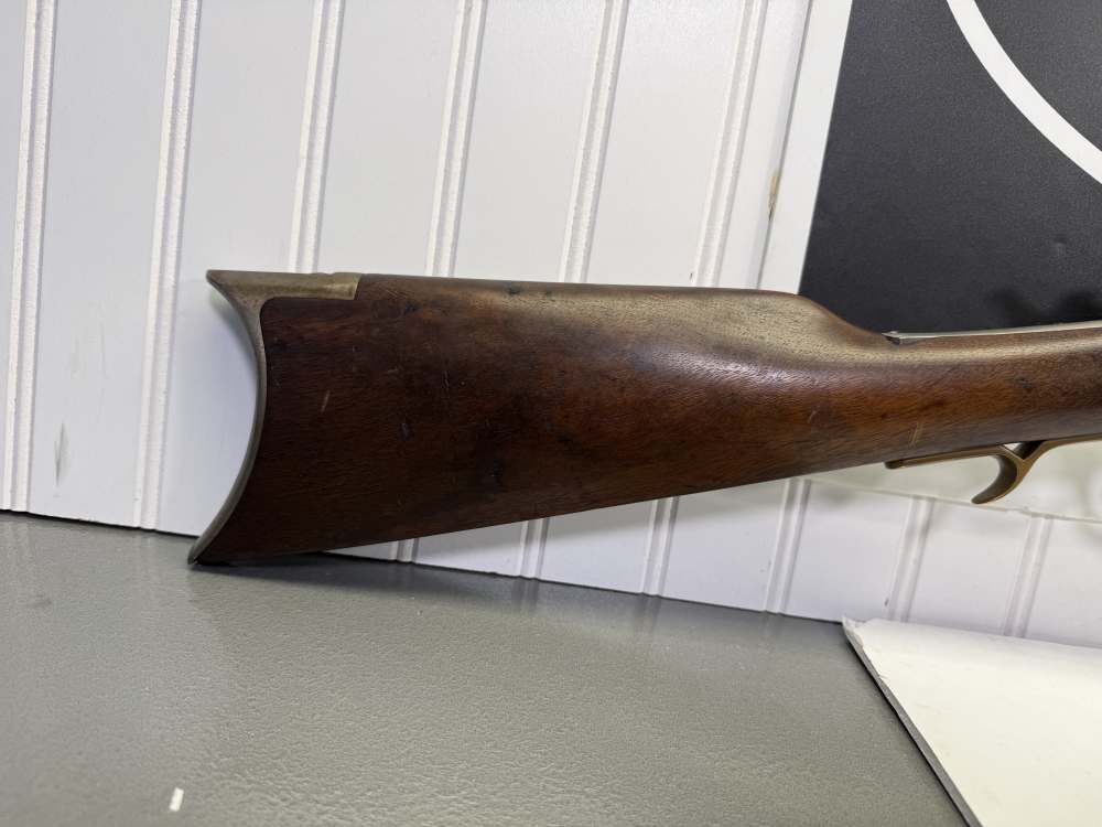 Rare Antique Frank Wesson Single shot 23” barrel .22 Hexagon barrel -img-32