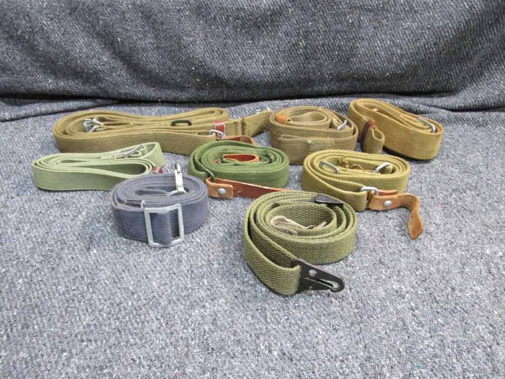 8-SOVIET BLOC AK & SKS RIFLE SLINGS FROM VARIOUS COUNTRIES-img-0