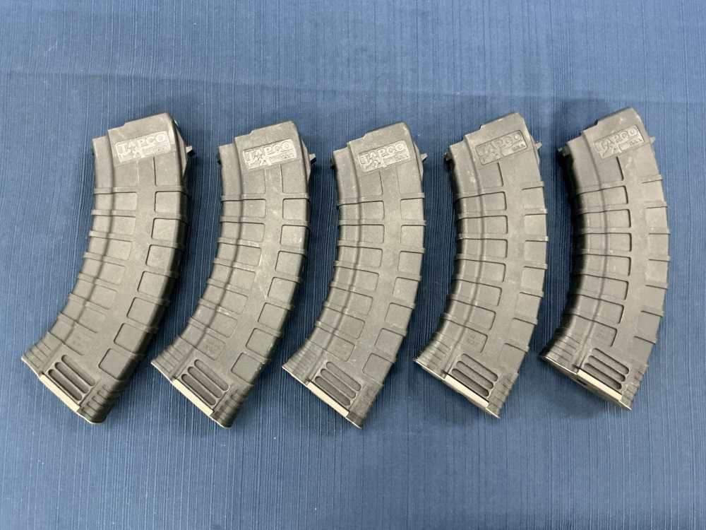 Lot of 5 Tapco AK-47 7.62X39MM 30 Round Mags Penny Auction NR 0.01-img-1