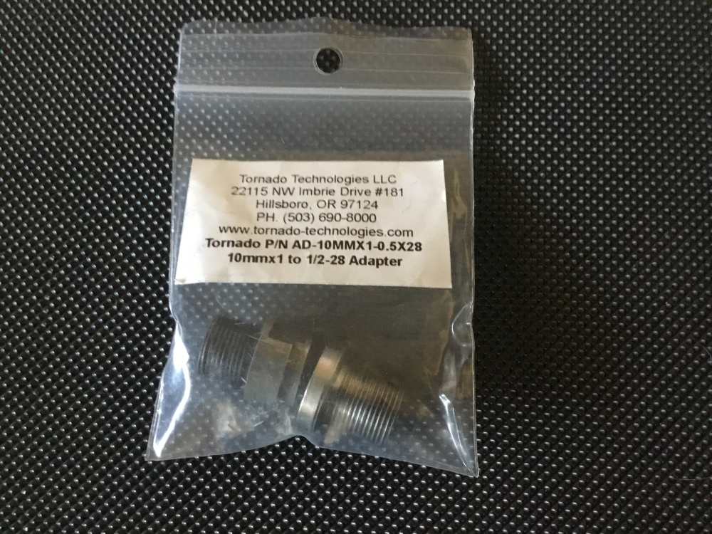 Five Seven, Ruger 57, S&W M&P 5.7 x 28 10mmx1 to 1/2x28 thread adapters -img-0