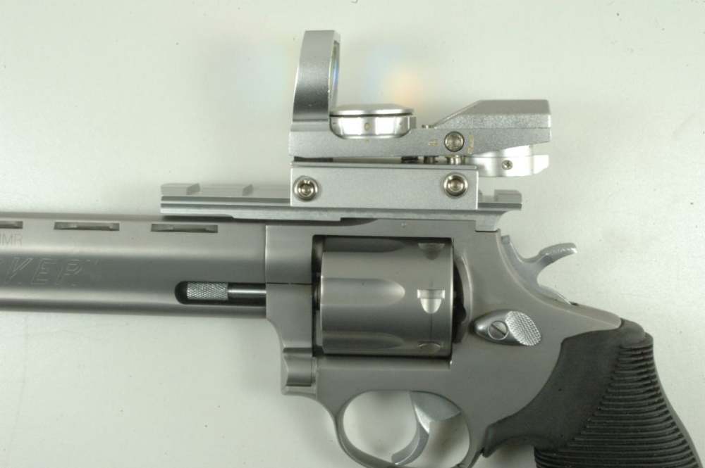 Taurus Model 17 Tracker Revolver, 17 HMR, Stainless, Box, Key, Optic, 2001-img-4