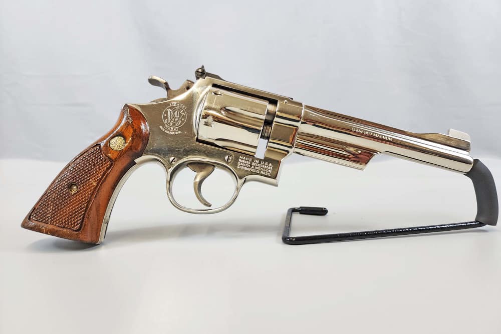 1978 Smith and Wesson Model 27-2 .357 Mag 6" Nickel -img-1