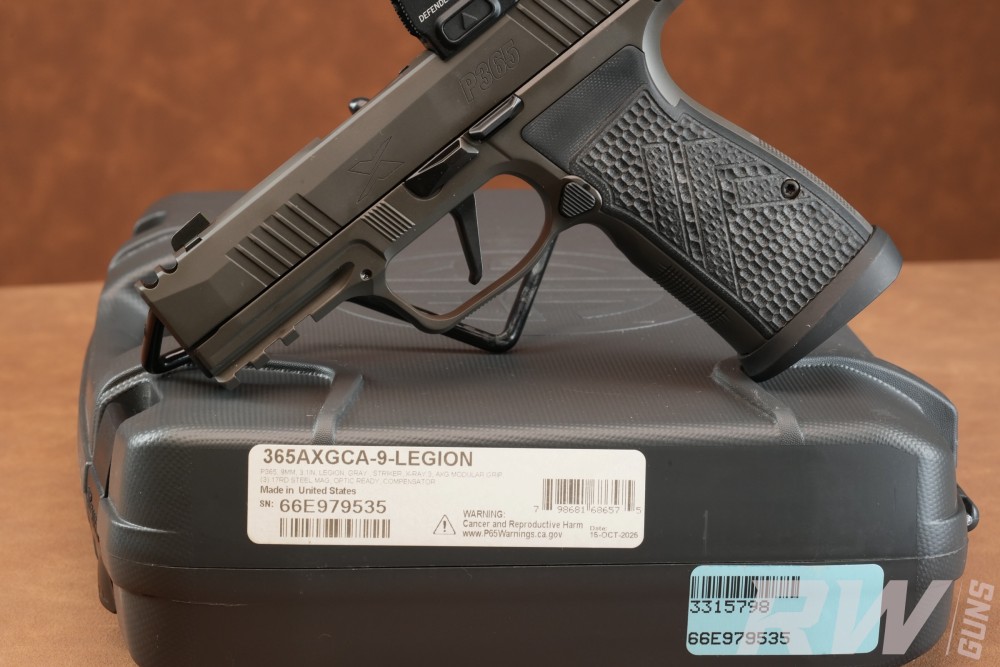 SIG SAUER P365 AXG LEGION 9MM VORTEX DEFENDER CCW 3 MAGS & CASE-img-16