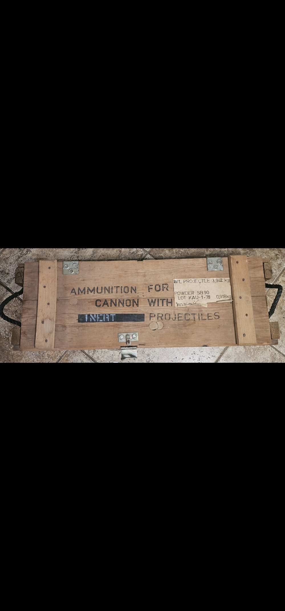 Inert 90mm M517 Cold War Cannon Set 100% All-Matching Crate Brass & Paperwo-img-21