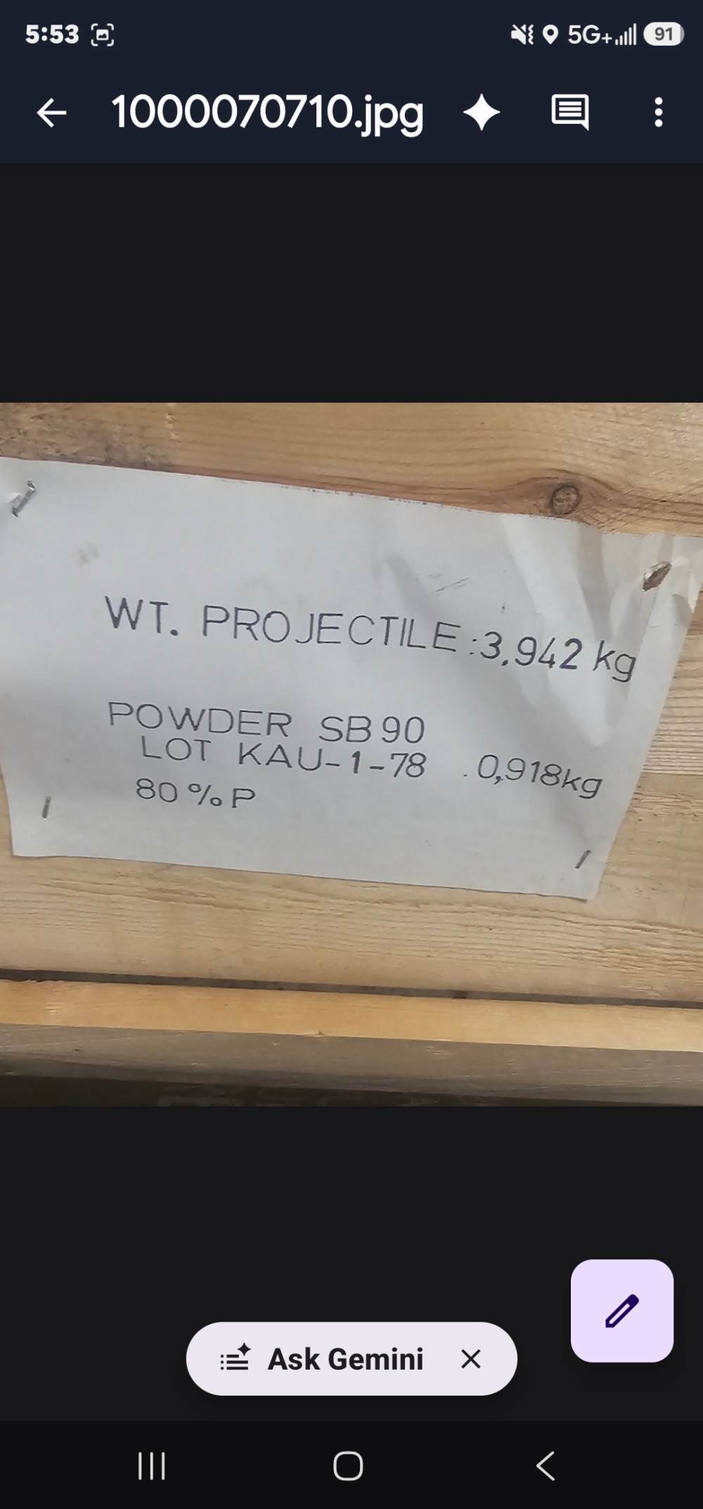 Inert 90mm M517 Cold War Cannon Set 100% All-Matching Crate Brass & Paperwo-img-20