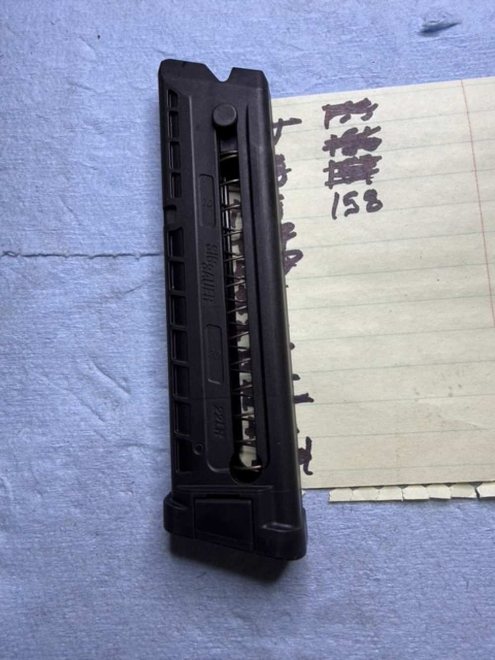 (158)  1 SIG SAUER P322 20 round 22 long rifle magazine used a great shape-img-9