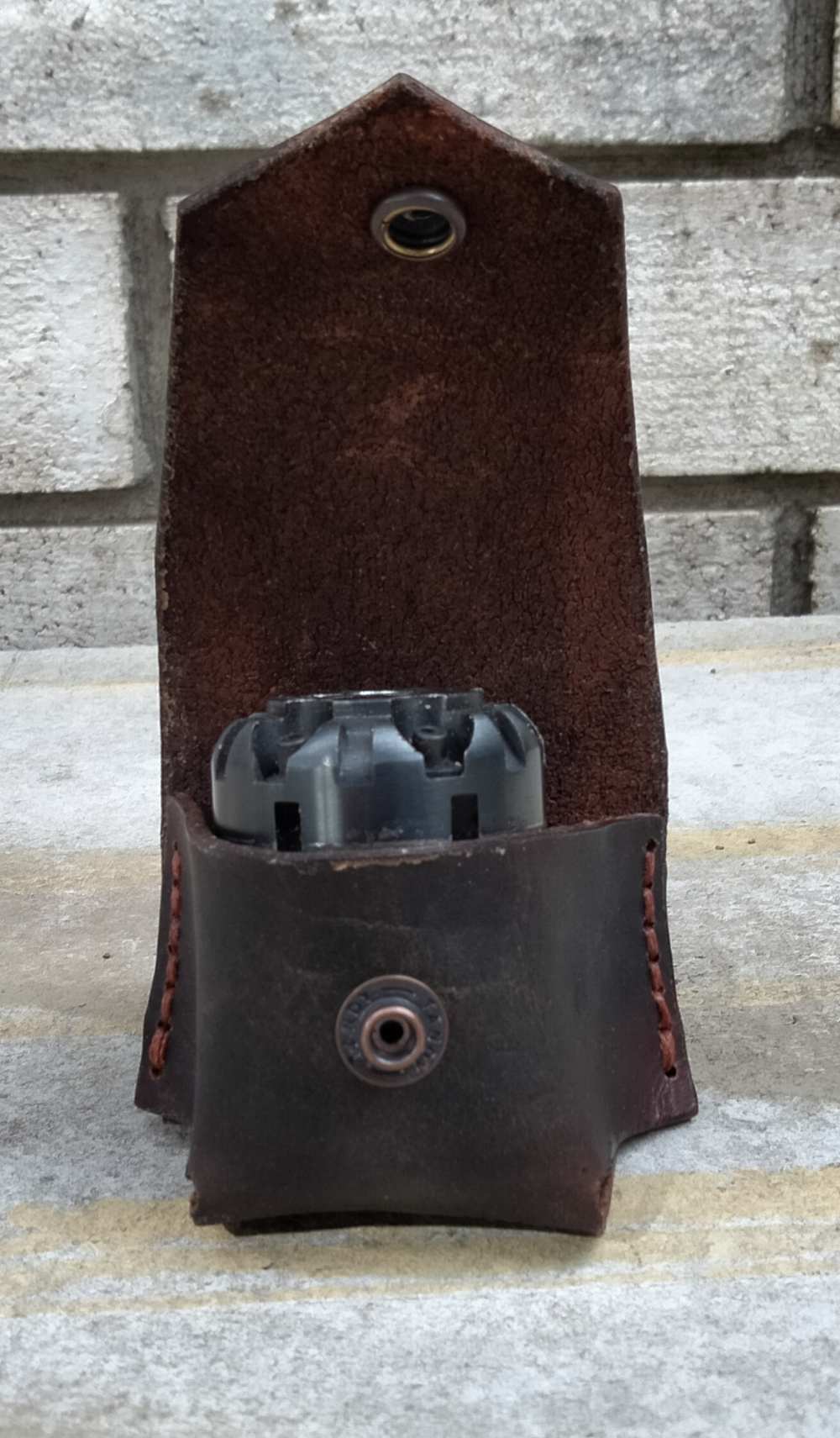 1858 Remington Leather Spare Cylinder Pouch Cowboy Revolver Brown-img-4