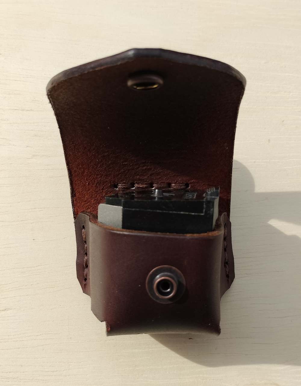 Heritage Rough Rider .22 Leather Spare Cylinder Pouch Cowboy Revolver Brown-img-4