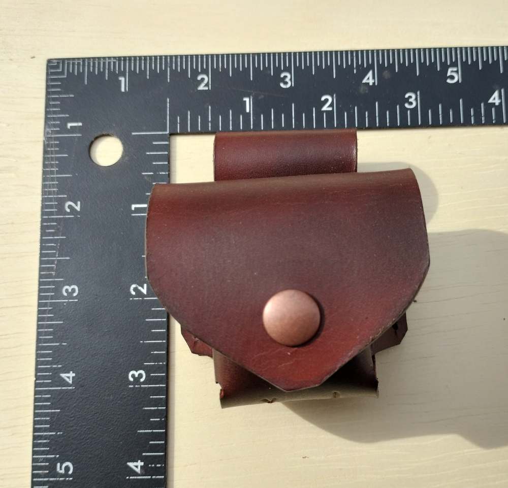 Heritage Rough Rider .22 Leather Spare Cylinder Pouch Cowboy Revolver Brown-img-6