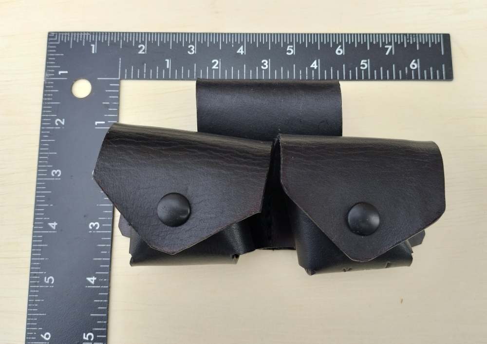 Ruger 10/22 Heritage .22 Double Spare Mag Cylinder Leather Pouch Black-img-5