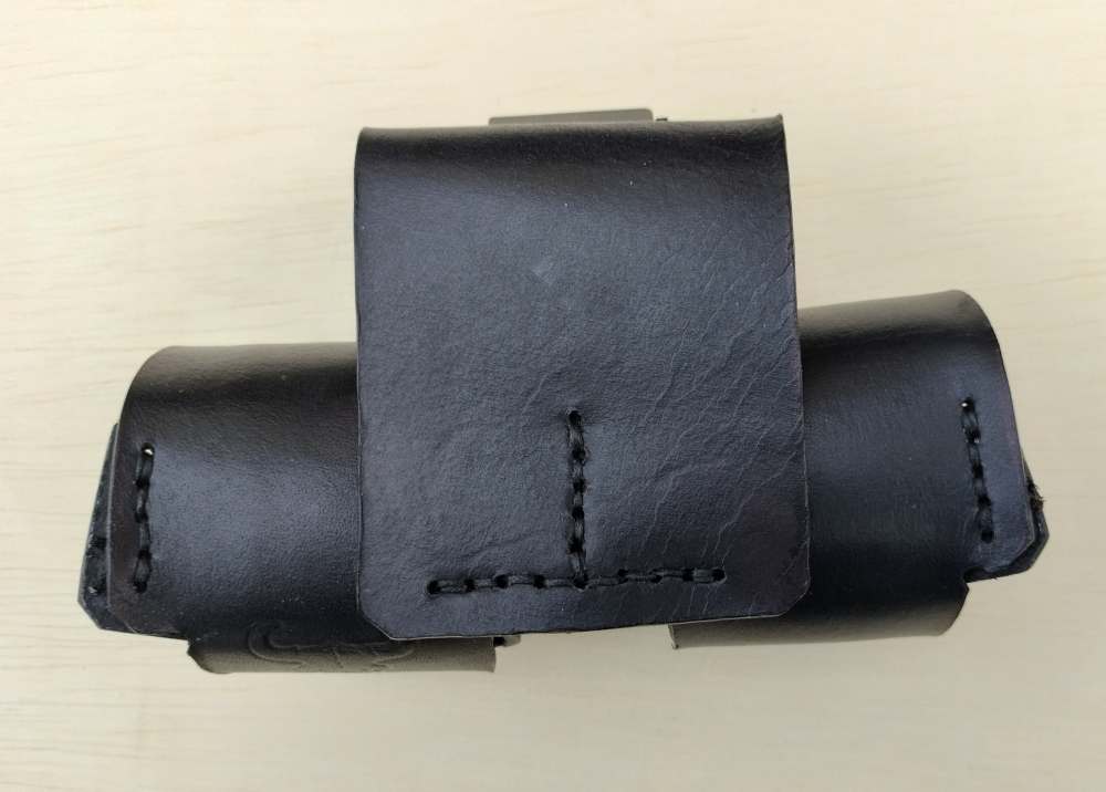 Ruger 10/22 Heritage .22 Double Spare Mag Cylinder Leather Pouch Black-img-4