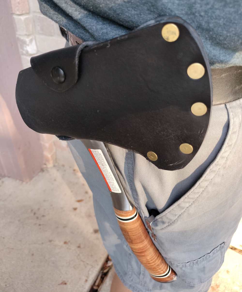 Leather Hatchet Sheath fits Estwing Sportsman's Axe Model E24A-img-7