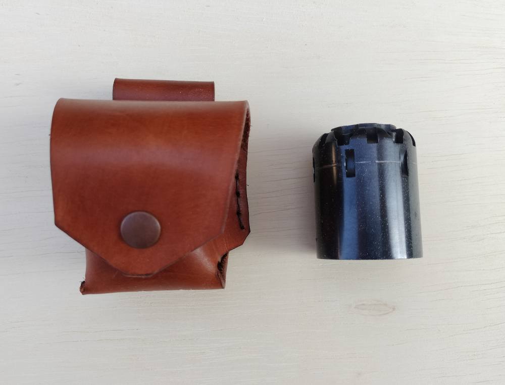 1858 Remington Leather Spare Cylinder Pouch Revolver Golden Brown-img-3