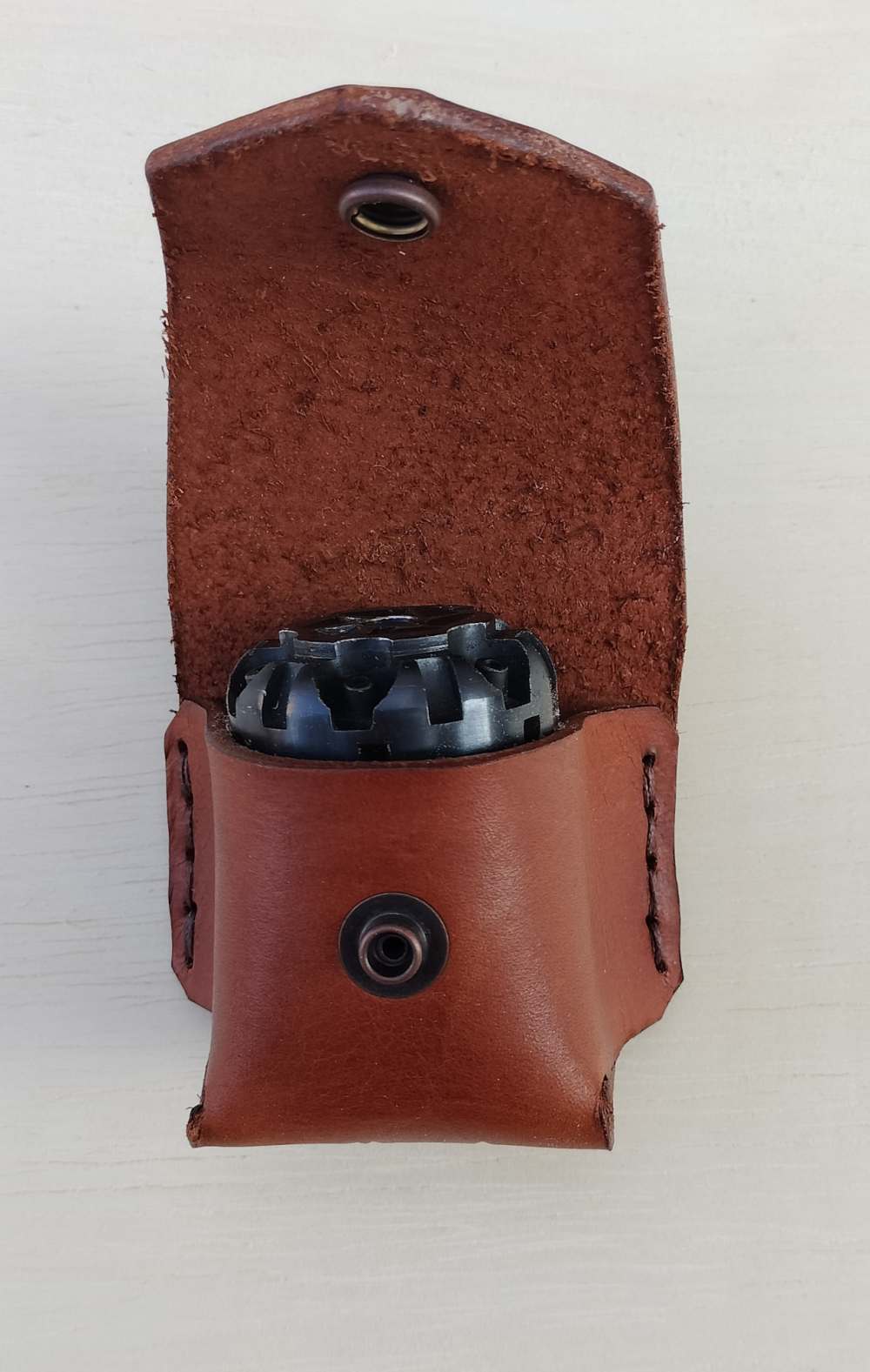 1858 Remington Leather Spare Cylinder Pouch Revolver Golden Brown-img-4