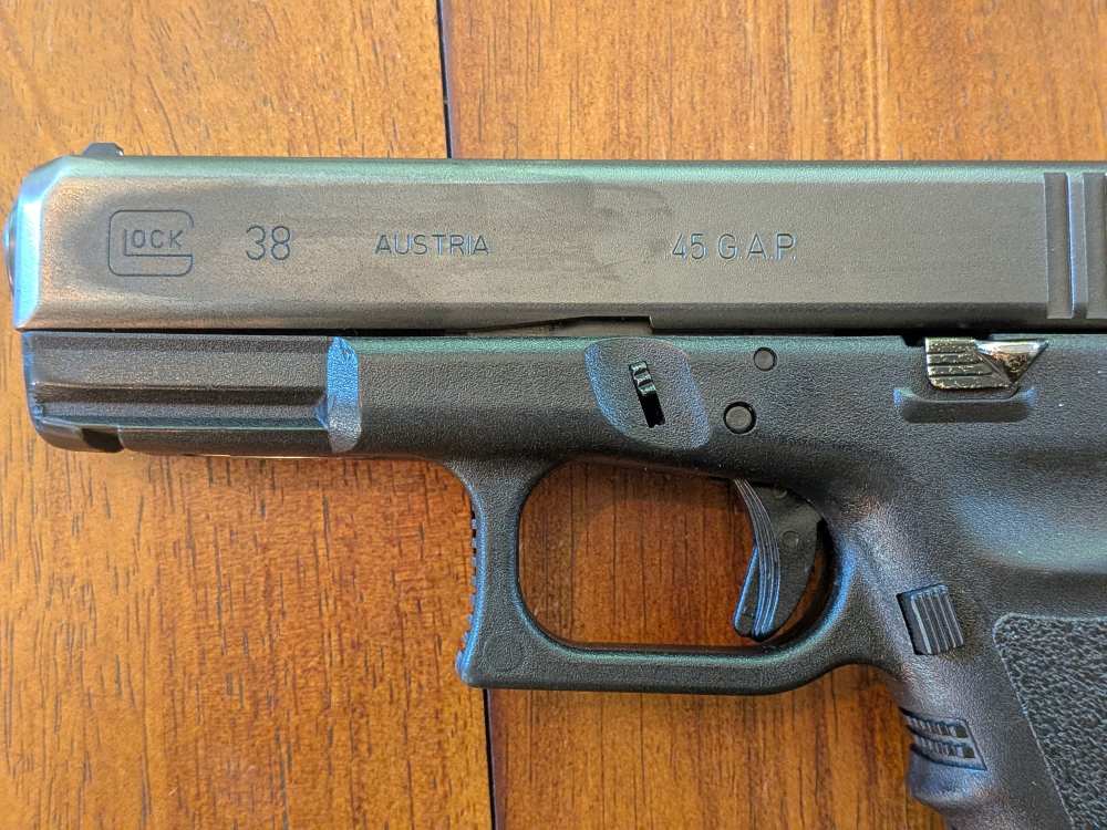 Glock 38 Gen 3 .45 GAP – 2 Mags – Case – 93 Rounds Speer Lawman Ammo-img-6