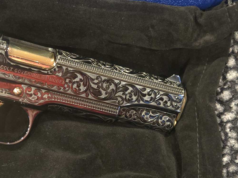 Colt 1911 Classic CUSTOM SHOP ENGRAVED GOLD .45 Limited Rare COLLECTOR-img-13
