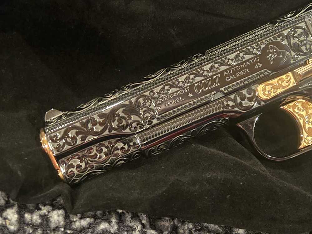 Colt 1911 Classic CUSTOM SHOP ENGRAVED GOLD .45 Limited Rare COLLECTOR-img-5