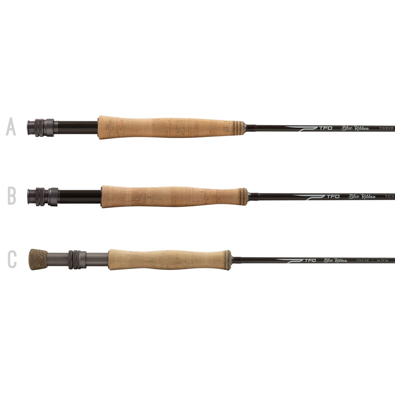 TFO Blue Ribbon 4wt 10ft 4pc Fly Rod with Case (TF-04-10-4-BR)-img-3