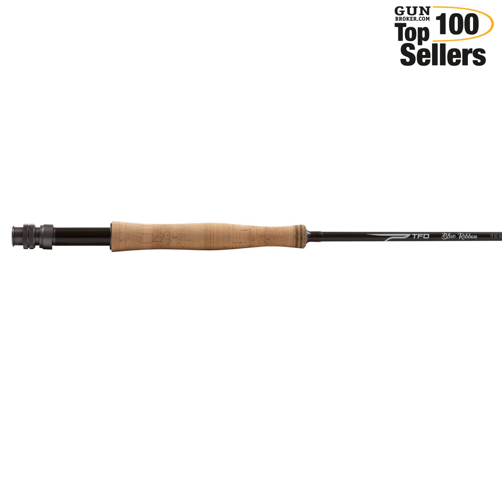 TFO Blue Ribbon 4wt 10ft 4pc Fly Rod with Case (TF-04-10-4-BR)-img-0