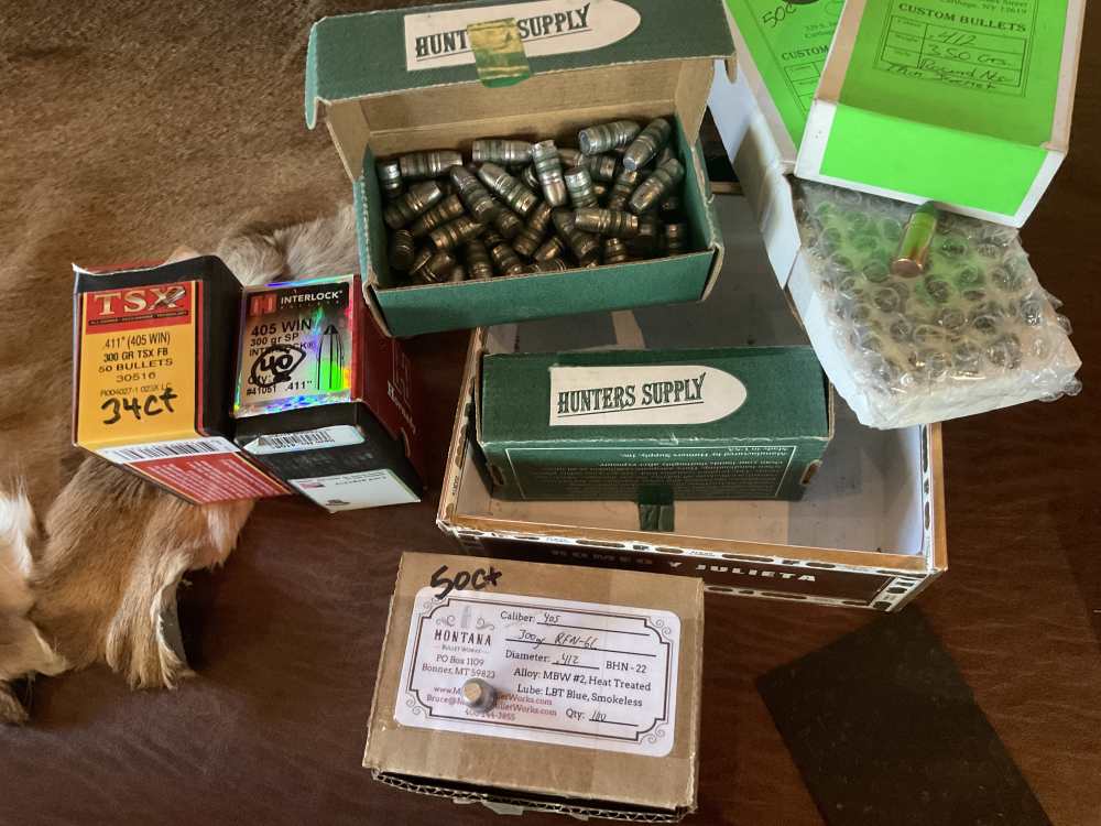  .405 Caliber .411 & .412 Diameter Rifle Bullets 300 to 400 gr.290 Ct +  -img-0