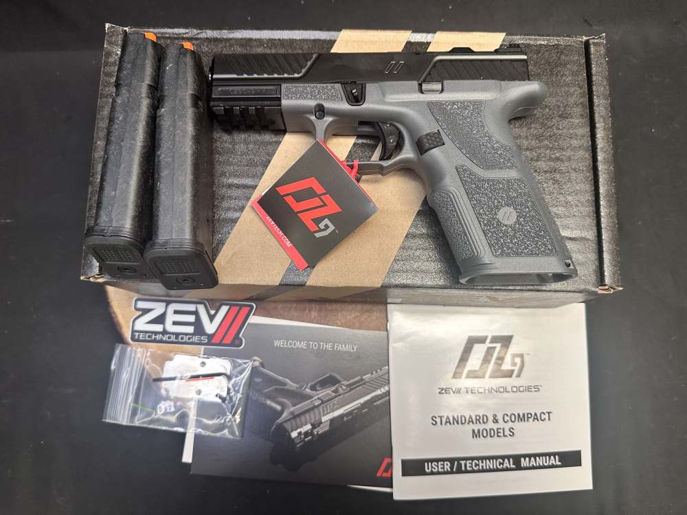 NEW! Zev Technologies OZ9C-X-CPT-COM-G Gray 9mm Takes Glock Mags LAYAWAY-img-0