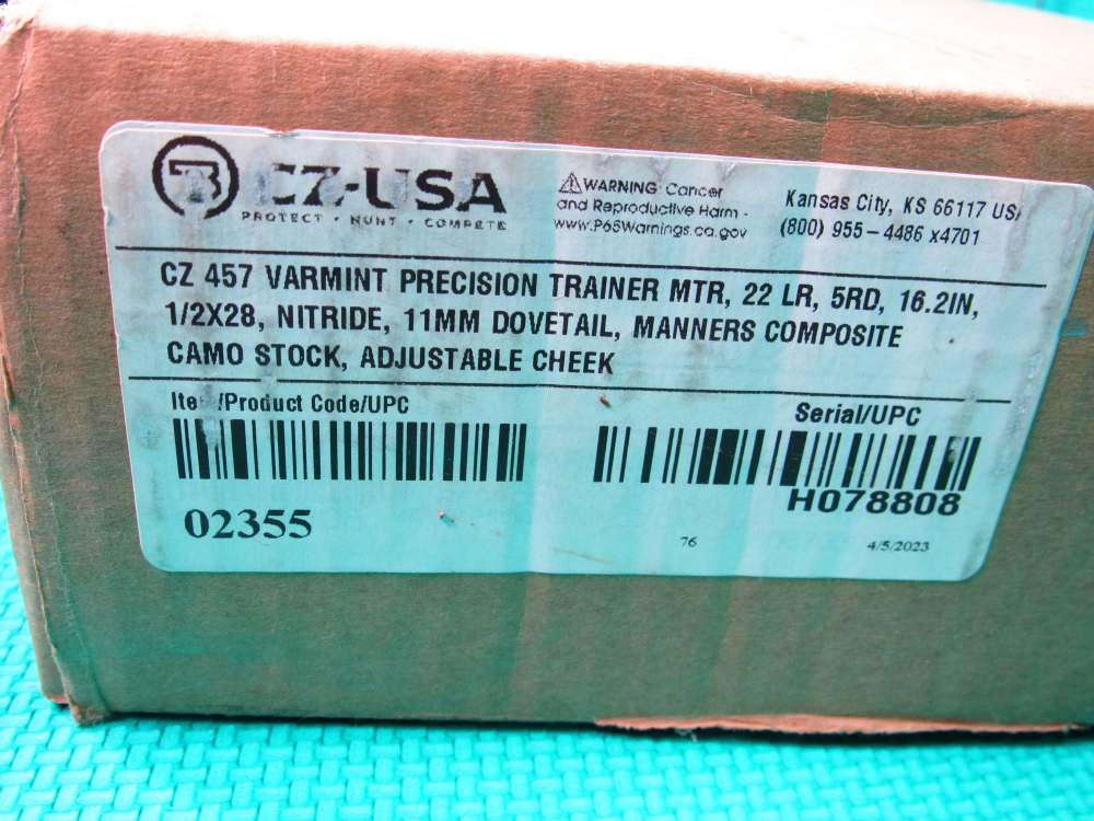 CZ 457 Varmint Precision Trainer MTR 22LR Camo Manners Stock w/ Box Nice!-img-2