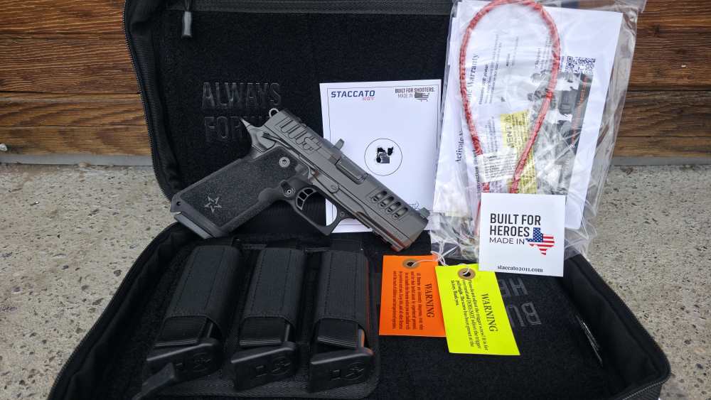 NIB Staccato HD P4 Premium 4" 9mm X Serrations 4 Mags 18rd, FREE SHIPPING!-img-2