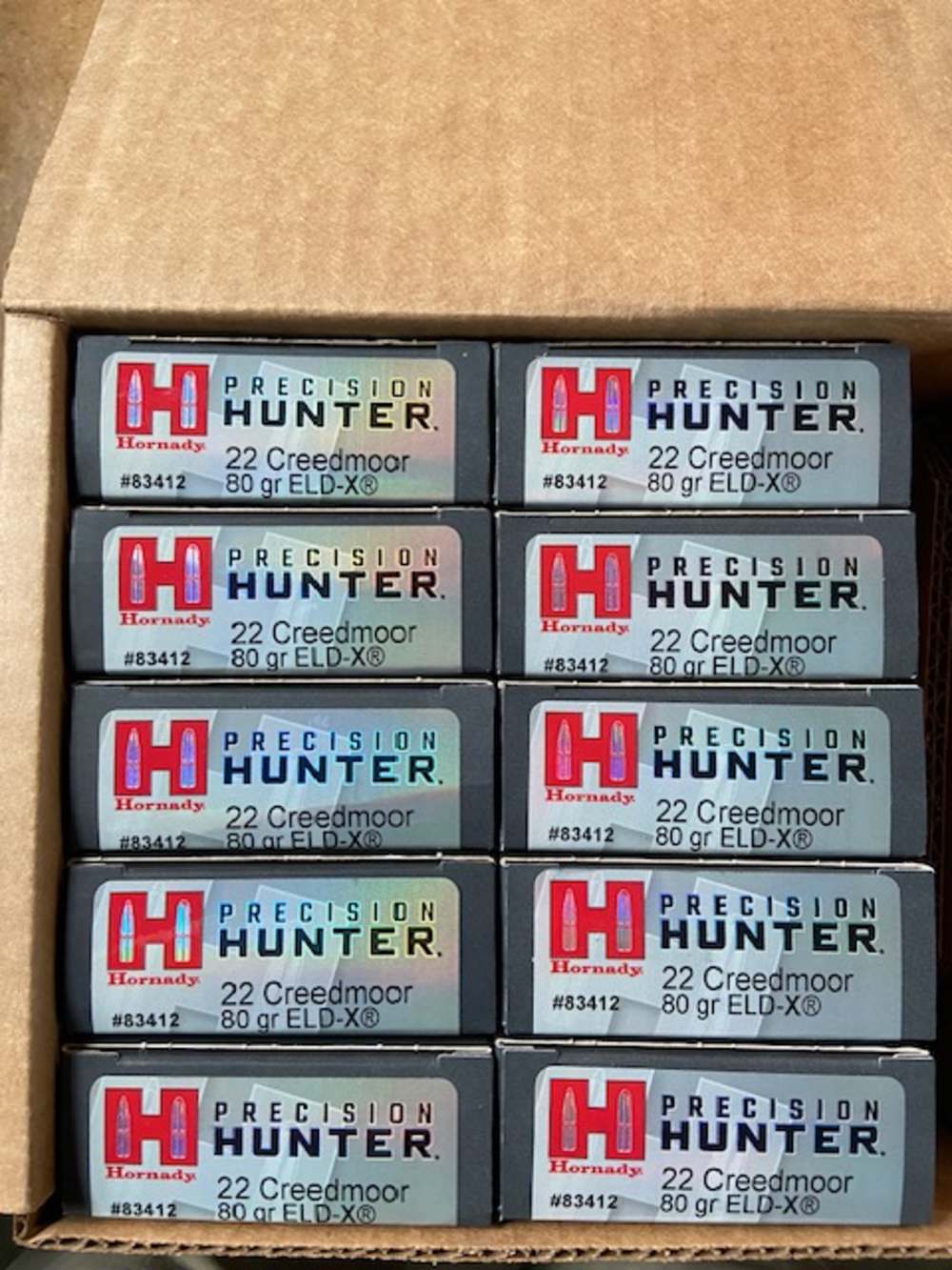 Hornady Precision Hunter .22 Creedmor ELD-X, 200 Round Case!-img-1