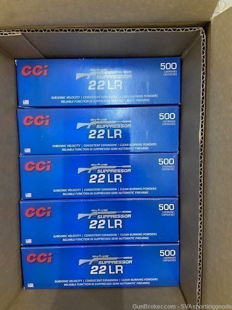 2500 round case of CCI Subsonic .22LR!-img-0