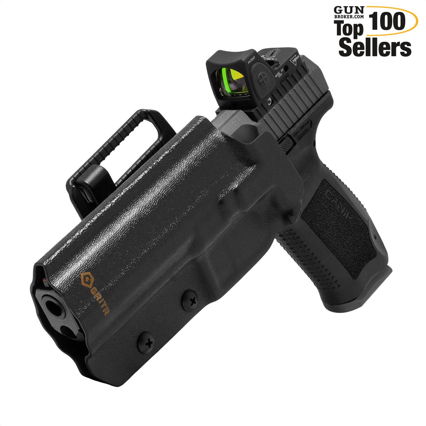 GRITR OWB Kydex Left Hand Pistol Holster Fits Canik TP9/METE/RIVAL Series-img-0