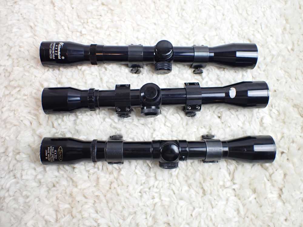 Lot of 3 Vintage 4x32 Scopes Crosshair Reticles Made in Japan-img-1