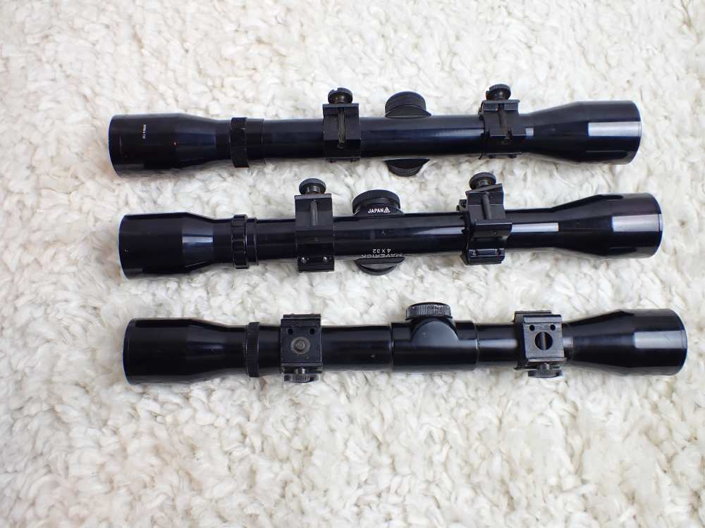 Lot of 3 Vintage 4x32 Scopes Crosshair Reticles Made in Japan-img-3