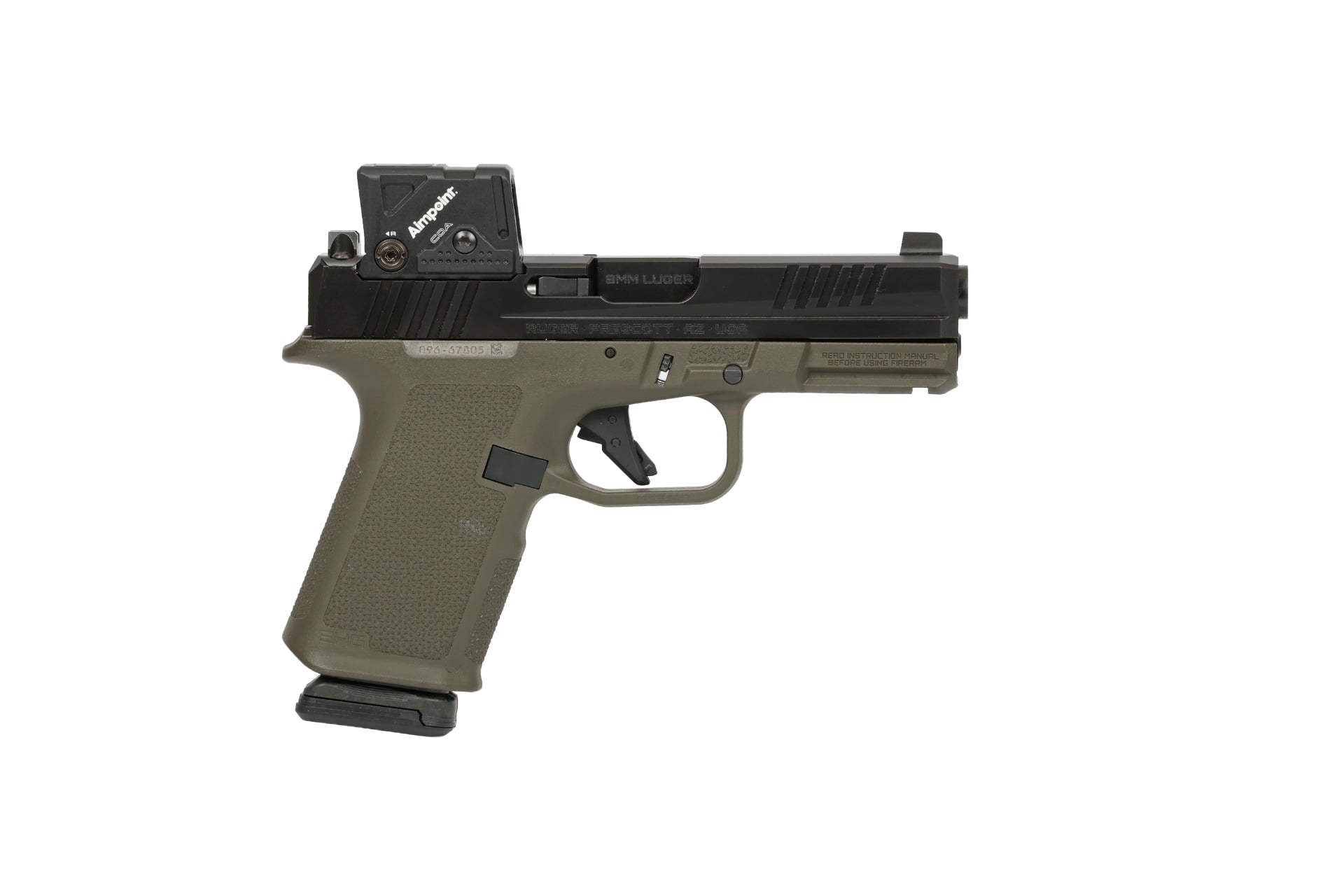 Ruger RXM 9mm Pistol 4 OD Green/Black 19463-img-0