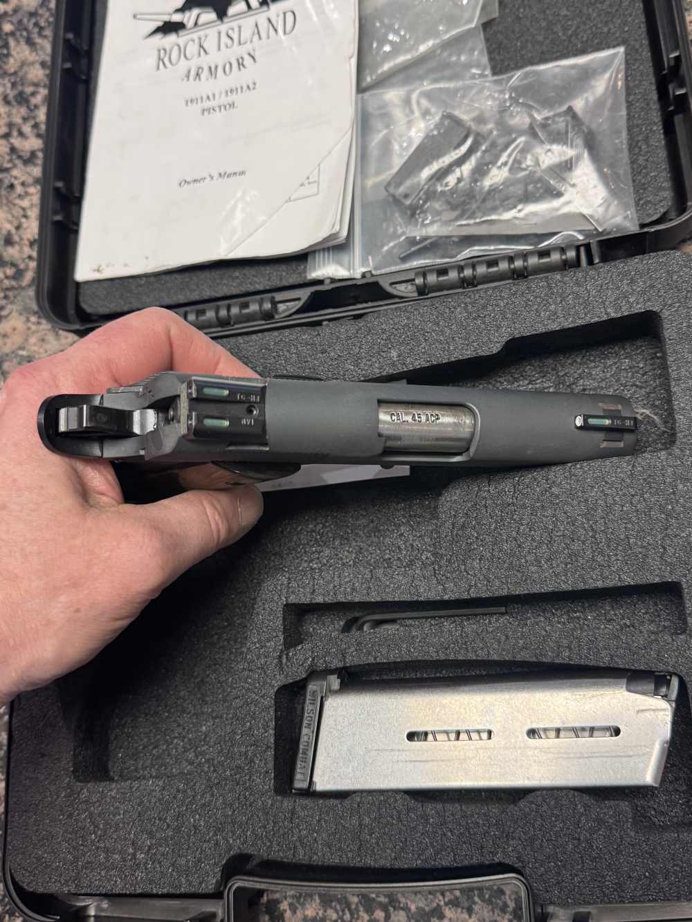 Rock Island 3.5 inch Custom 1911. Nightsights Colt -img-2