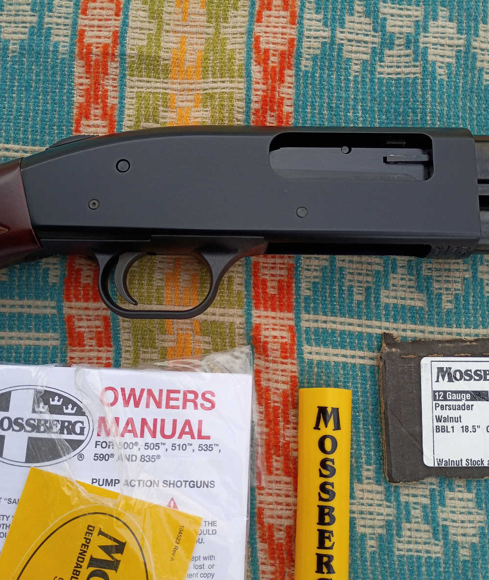 Mossberg 500 Persuader Retrograde 12 Ga Pump Action Shotgun 18" Wood -img-3