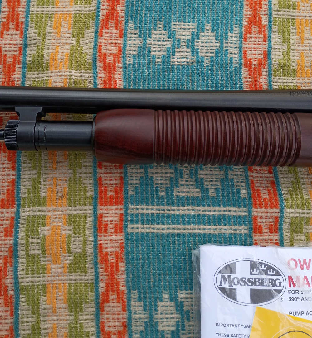 Mossberg 500 Persuader Retrograde 12 Ga Pump Action Shotgun 18" Wood -img-8