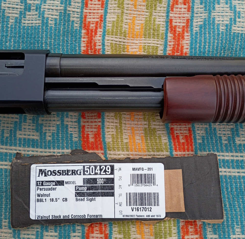 Mossberg 500 Persuader Retrograde 12 Ga Pump Action Shotgun 18" Wood -img-4