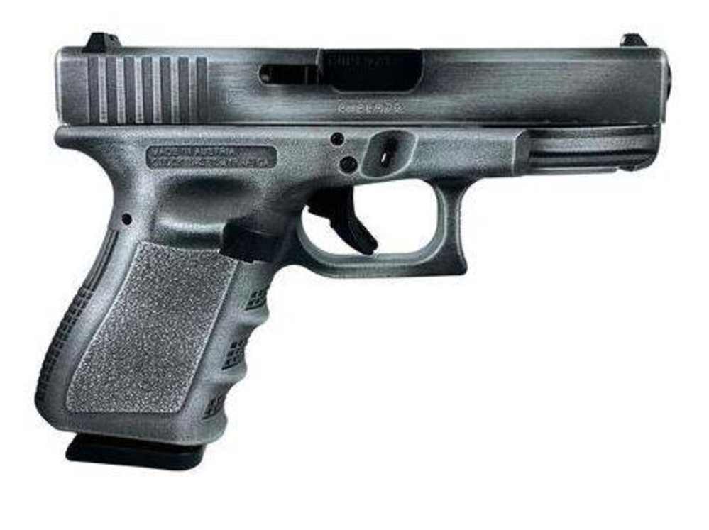 Glock 19 G19 9mm Distressed Silver-img-0