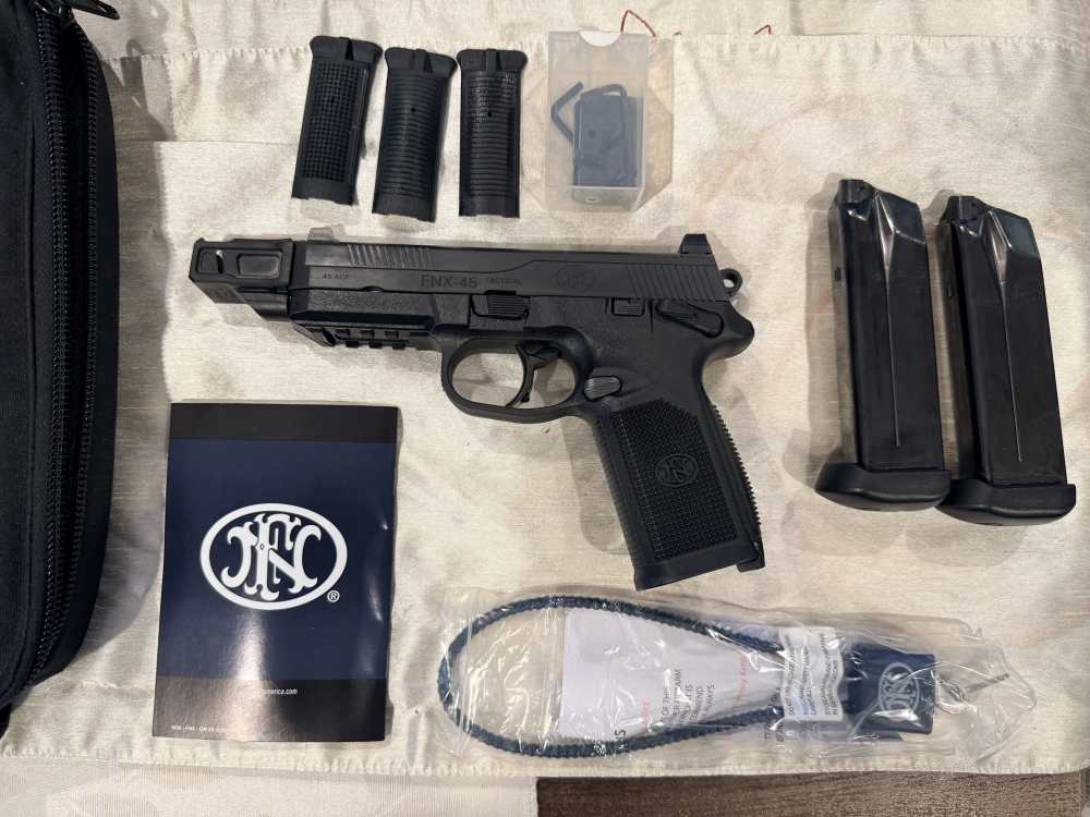 FN FNX-45 Tactical .45 ACP - Apex MRAT Compensator - Under 500 Rounds-img-0