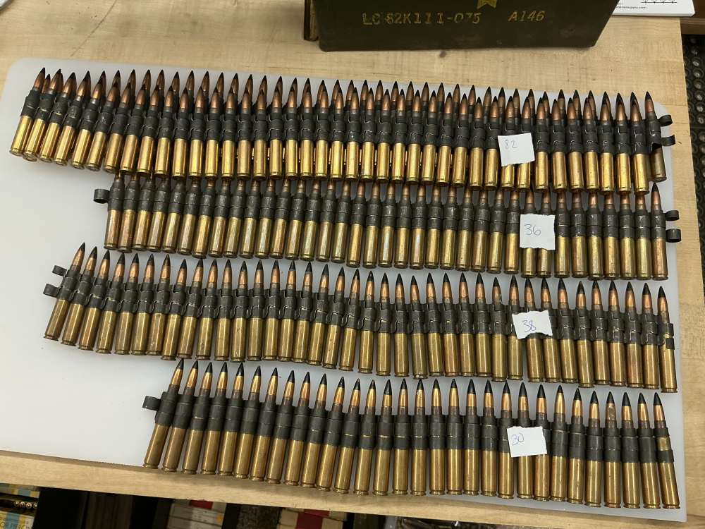 186 count 30-06 armor piercing AP ammo on links  see picture -img-0