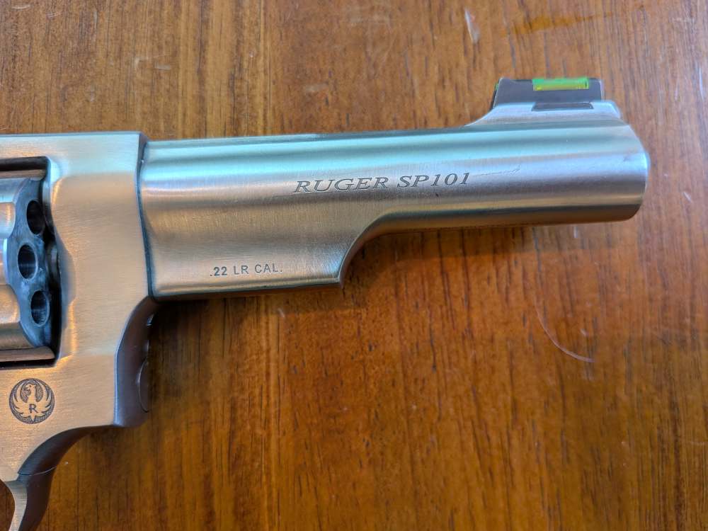 Ruger SP101 .22 LR Stainless 4.2" – Fiber Optic Front – w/ Box & Papers-img-10