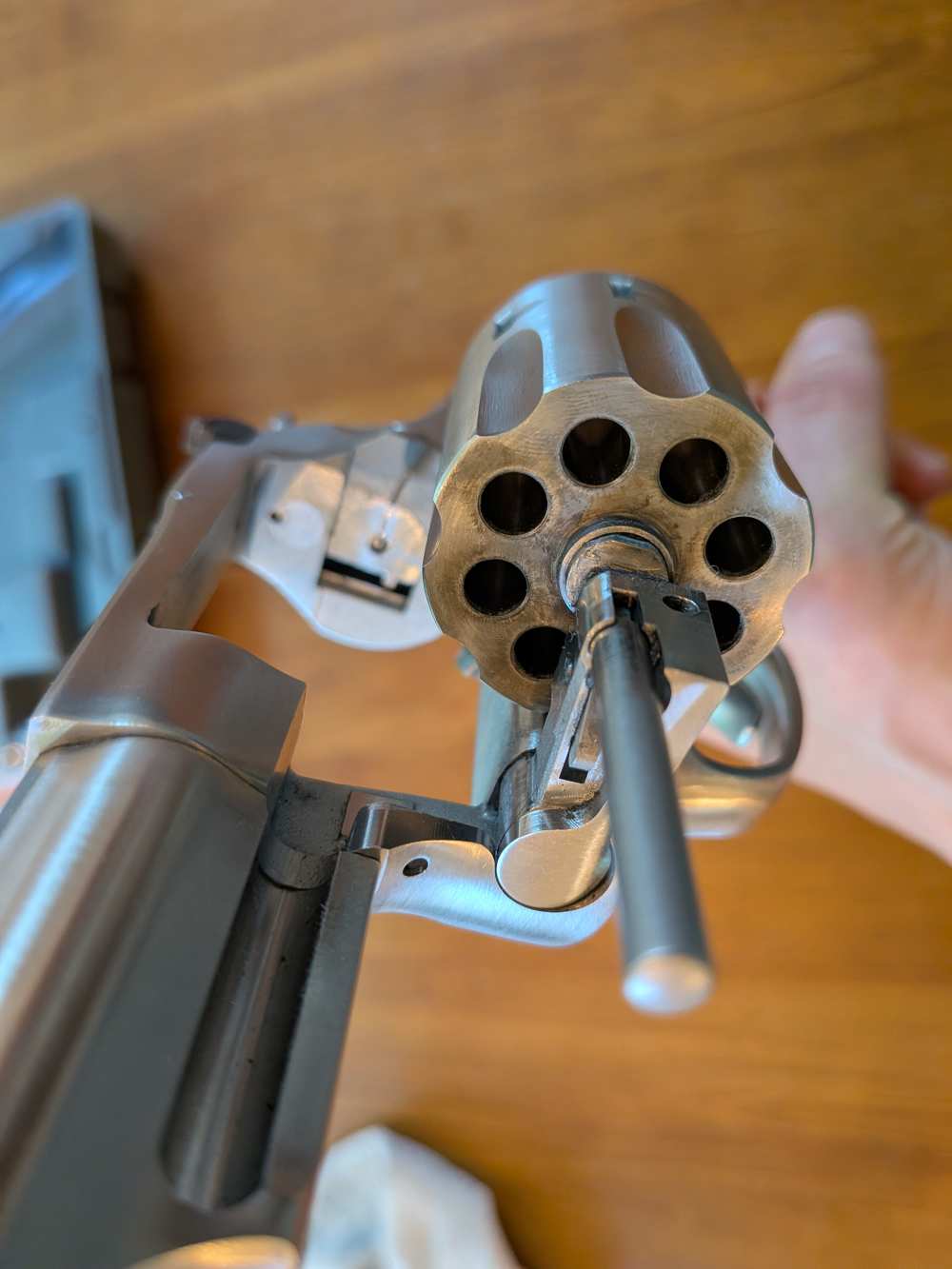 Ruger SP101 .22 LR Stainless 4.2" – Fiber Optic Front – w/ Box & Papers-img-19