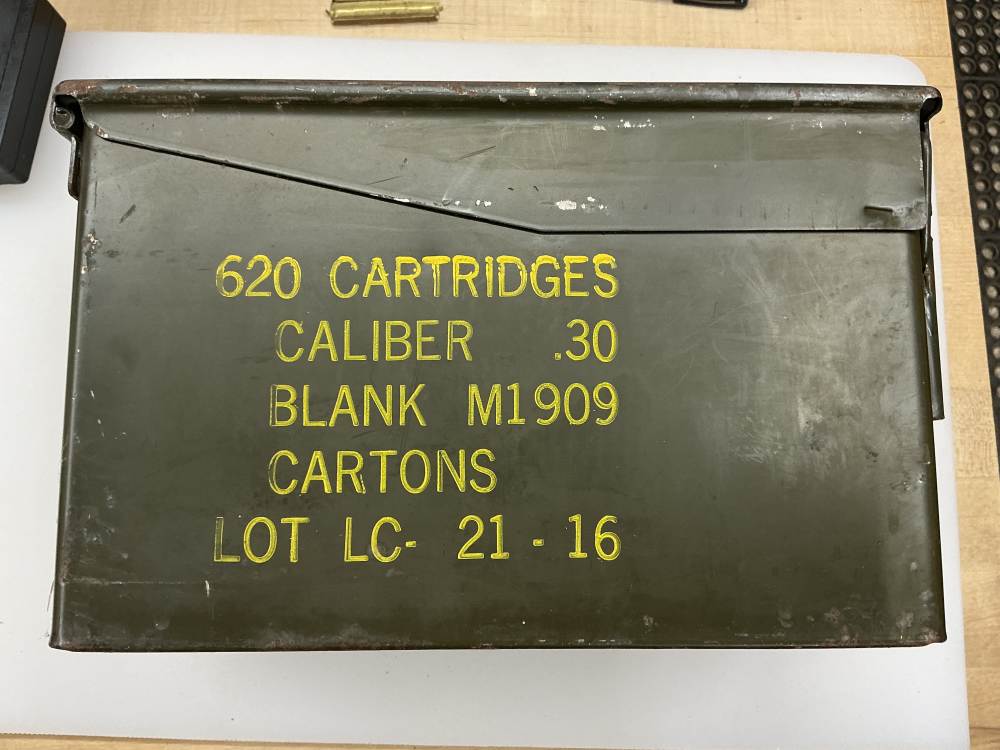 620 count ammo Blanks 30-06 30 cal full Can in 20 count boxes. See picture -img-0