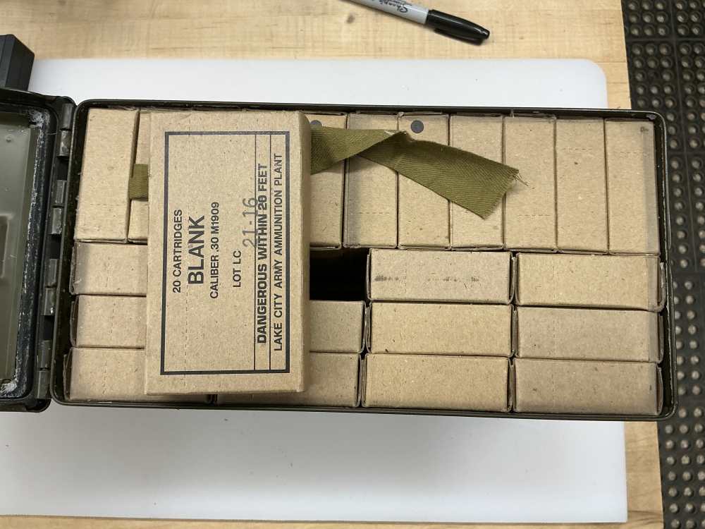 620 count ammo Blanks 30-06 30 cal full Can in 20 count boxes. See picture -img-1