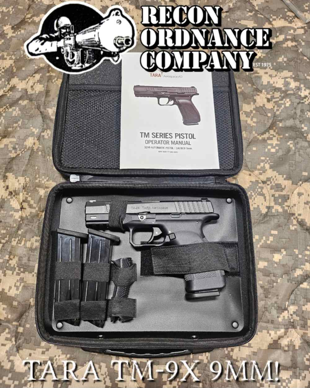 NEW Tara Aerospace TM-9X 9mm Pistol! Unique Double Action!-img-0