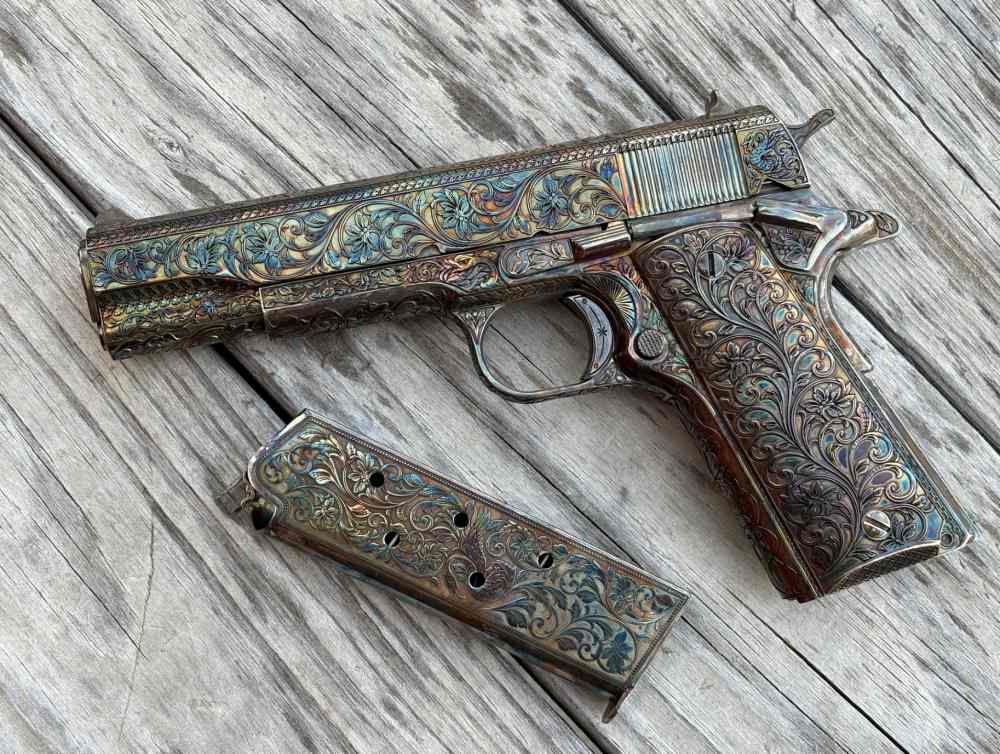 Colt 1911 Government  Custom Deep engraved 45 ACP-img-0