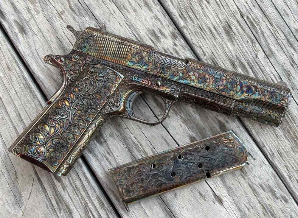 Colt 1911 Government  Custom Deep engraved 45 ACP-img-7